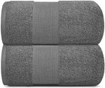 Load image into Gallery viewer, Resort Collection Soft Bath Sheet Towels 35x70 in Oversize 2 Pack Smoke Grey