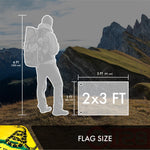 Load image into Gallery viewer, Gadsden Don't Tread on Me Flag 2x3FT 3Pack Doublesided Embroidered Polyester By G128