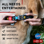 Load image into Gallery viewer, Nylon Dog Collar Adjustable for Large Dogs 12 - 19 in Neck x 1 in Wide NASA Color
