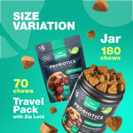 Load image into Gallery viewer, Probiotics for Dogs Gut Health Digestion Immunity Yeast Balance Itchy Skin Allergies Support Dog Probiotic Chews with Digestive Enzymes for Gut Flora Soft Treats with Pumpkin and Yeast Powder