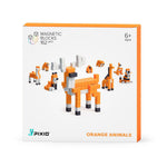 Load image into Gallery viewer, PIXIO Orange Animals 162 Magnetic Blocks in 3 Colors