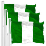 Load image into Gallery viewer, Nigeria Nigerian Flag 3x5 Ft 3Pack 150D Printed Polyester By G128