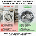 Load image into Gallery viewer, Shoe Washing Machine Bag 2 Pack for Washer Dryer Thick Padded Sneaker Laundry Bags with Mesh Panels Zipper Protective Shoe Washer Bag for Running & Gym Shoes