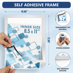 Load image into Gallery viewer, 12 Pack Magnetic Sign Holder 8.5 x 11 inch with Adhesive Back White Magnetics Poster Frame Magnetic Paper Holder Reusable Adhesive Frames Magnet Frame for Wall Windows Magnet Document Holders