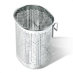 Load image into Gallery viewer, Perforated Stainless Steel Chopstick Holder – Drying Basket for Chopsticks & Utensils Compact Oval Design with Hook for Kitchen Organization Easy Storage and Utensil Drying Sturdy & Dishwasher Safe