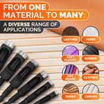 Load image into Gallery viewer, Leather Hole Punch Tool Set 6 Pcs Drill Bits 3 16 1 4 5 16 3 8 7 16 1 2 High Precision Leather Punch Tool for Belts Fabric and Crafts Durable Carbon Steel Sharp and Efficient
