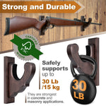 Load image into Gallery viewer, Gun Rack Wall Mount Wenge Hold Up Displays Horizontal Gun Rack and Shotgun