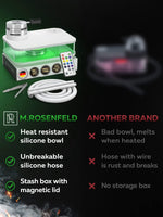 Load image into Gallery viewer, Portable Hookah Set With Everything And Case Premium WHITE Small Hookah Set For Travel Flat Hookah Box Hookah Set With Charcoal Holder & Coal CoverTravel Hookah Set With Everything