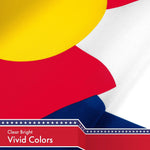 Load image into Gallery viewer, G128 Combo Pack: USA American Flag 3x5 Ft 150D Printed Stars & Colorado State Flag 3x5 Ft 150D Printed