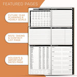 Load image into Gallery viewer, 2024 2025 HARDCOVER Leather Planner Weekly Monthly 8.5x1 Inch Academic Planner