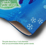 Load image into Gallery viewer, G128 Combo Pack: Garden Flag Stand Black 36 in x 16 in & Garden Flag Winter Decoration Welcome Festive Bearded Gnome with Parcel 12x18 DoubleSided Blockout Fabric