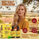 Load image into Gallery viewer, Oily Hair Shampoo and Conditioner Set 16 Fl Oz Sulfate Free Moisturizing Cleanse for Oily Flaky Scalps Fights Dandruff and Itchiness Salon Professional Formula For Men and Women Set of 2