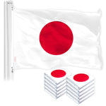 Load image into Gallery viewer, Japan Japanese Flag 3x5 Ft 10Pack 150D Printed Polyester By G128