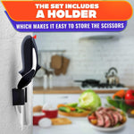 Load image into Gallery viewer, Kitchen Scissors for Food – 2 in 1 Cutting Board Scissors & Knife with Locking Mechanism & Stainless Steel Blades – Multifunctional Kitchen Shears for Effortless Chopping Slicing & Meal Prep