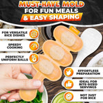 Load image into Gallery viewer, Rice Ball Mold Set (2 Pack) – Easy Rice Ball Maker Sushi & Onigiri Maker with Paddle Spoon for Temari Sushi Yaki Onigiri Omusubi – Fun Smiley Shape for Bento & Creative Meal Presentation