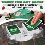 Load image into Gallery viewer, Dual Deck Revolving Card Holder 360 Degree Poker Playing Cards Holder Canasta Card Holder Casino Accessories Acrylic Playing Card Holder for Playing Card Games Clear Tray Poker Card Deck Holder
