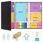 Load image into Gallery viewer, Sticky Note Tabs Set Combines Sticky Notes with Office Rubber Bands & Paper Clips Stay Productive & Prepared with Paper Notes That Brighten Your Desk Fun Gift for Students & Professionals