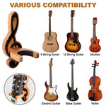Load image into Gallery viewer, Guitar Holder Wall Mount Ash Wood Wooden Guitar Hanger Hook Stand Rack