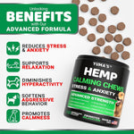 Load image into Gallery viewer, Hemp Calming Chews for Dogs 240 Count Anxiety Relief Melatonin & Chamomile