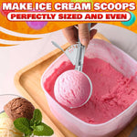 Load image into Gallery viewer, 4 oz Ice Cream Scoop with Trigger Release #8 – Stainless Steel Versatile Tool for Baking Cookies and Desserts Durable Easy to Clean Dishwasher Safe Ergonomic Design for Precise Culinary Portions