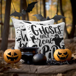 Load image into Gallery viewer, Halloween Decoration Ghost Spooky Waterproof Throw Pillow 18 x 18 in Set of 4, Beautiful Cushion Covers for Halloween Sofa Couch Decoration, Pillow Insert Included