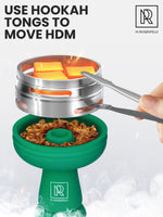 Load image into Gallery viewer, Premium Green Silicone Hookah Bowl Set Universal Phunnel Hookah Head Bowl for Perfect Heat Management Durable EasytoClean Hookah Top with Tongs Shisha Bowl for Smooth Airflow & Max Flavor
