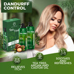 Load image into Gallery viewer, Tea Tree Shampoo and Conditioner Set Sulfate Free 14 Fl Oz Set of 2 Anti Dandruff Hair Care for Men and Women Cleansing Formula for Itchy Scalp and Oil Control