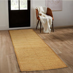 Load image into Gallery viewer, Jute Braided Runner Rug 2x5 ft Natural Handwoven Farmhouse Décor Ideal for Kitchens Bedrooms Hallways Entryways Indoor Spaces
