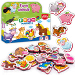 Load image into Gallery viewer, 27 Foam Fridge Magnets for Toddlers 3 years Farm Animals Magnets for Kids