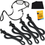Load image into Gallery viewer, Eye Glasses String Holder Straps 4 Pcs Sports Sunglasses Black Cords NonSlip