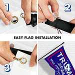 Load image into Gallery viewer, Combo Pack Flag Pole 6 FT Black Tangle Free and Trump 2024 Take America Back