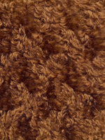 Load image into Gallery viewer, German 100 percent Mohair Fur Fabric for Teddy Bears DIY Backing 100 percent Cotton (5052 Dark Brown Curly) 13.75x9.8 inch