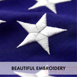 Load image into Gallery viewer, American Flag 220GSM Embroidered Spun Polyester 5x8 Ft