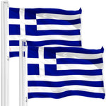 Load image into Gallery viewer, Greece Greek Flag 3x5 Ft 2Pack 150D Printed Polyester By G128