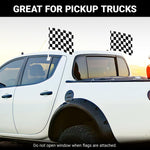 Load image into Gallery viewer, G128 2 Pack: Checkered Car Flag 11x17 In Double LiteWeave Pro Series Double Sided Printed 150D Polyester Flagpole Included Perfect for Festival Celebrations, Parades