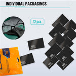 Load image into Gallery viewer, Microfiber Cleaning Cloth for Glasses Eyeglass Cleaning Cloth Lens Cleaning Cloth Microfiber Glasses Cleaning Cloth for Phone Screens Camera Lens Cleaner 12 pcs Black
