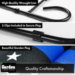 Load image into Gallery viewer, G128 Combo Pack: Garden Flag Stand Black 36x16 Inch & Garden Flag Thin Blue Line 12x18 Inch