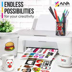 Load image into Gallery viewer, Printable Vinyl Sticker Paper Waterproof Decal for Inkjet Printer 100 Pcs 8.5x11