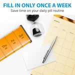 Load image into Gallery viewer, Extra Large Pill Organizer XXL Vitamin Holder for Weekly Supplements Double Sided Pill Box 7 Day with Big AM PM Compartments Huge Daily Medicine Dispenser 2 Times a Day Reliable and Easy to Use