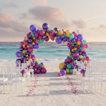 Load image into Gallery viewer, Balloon Garland Arch Kit 146 Pcs Hot Pink Metallic Purple Purple Cream Beige Yellow & Confetti Balloons for Baby Shower Birthday Gender Reveal Wedding Party DIY Kit