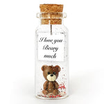 Load image into Gallery viewer, Cute Girlfriend and Boyfriend Gifts Message in a Bottle Love Bear Gift Message