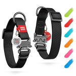 Load image into Gallery viewer, Waterproof Dog Collar 14-23 inch Neck x 1 inch Wide Metal Buckle Adjustable Dog Collar for Large Dogs Small and Medium Dogs Heavy Duty Dog Collars with Durable Metal Clasp and QR Dog Tag Boy & Girl Dog Collars (Black)