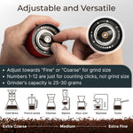 Load image into Gallery viewer, Manual Coffee Grinder Stainless Steel Conical Burr Red Coffee Grinder Manual