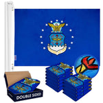 Load image into Gallery viewer, US Air Force Flag 3x5 Ft 10Pack Doublesided Embroidered Polyester By G128