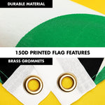 Load image into Gallery viewer, Combo Pack 6 Ft Tangle Free Aluminum Spinning Flagpole White Guyana Guyanese
