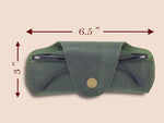 Load image into Gallery viewer, Soft Leather Glasses Case Slim Eyeglass Sleeve Case Sunglass Case for Men and Women Retro Design Eyewear Case