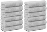 Load image into Gallery viewer, Resort Collection Soft Washcloth Face Body Towel Set 12x12 inch 12 Pack Grey