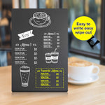 Load image into Gallery viewer, Small Tabletop Chalkboard Sign 6x8 inch Mini Tabletop Chalkboard Sign Small Blackboard with Stand Chalkboard Stand Table Black Table Menu Stand Table Top Chalk Board Table Top Chalk Easel