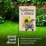 Load image into Gallery viewer, Combo Pack Garden Flag Stand Black 36x16 in and Garden Flag 12x18 in Gnome