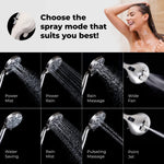 Load image into Gallery viewer, High Pressure Shower Head with Handheld 8 Spray Settings High Flow Removable